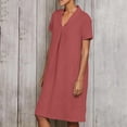 thumbnail image 4 of WILLBEST Women Spring Dresses Womens Daily Dress V Neck Dress Solid Color Dress Trendy, 4 of 6