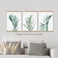 thumbnail image 3 of PixonSign Adhesive Canvas Print Wall Art Set - Green Tropical Jungle Palm Leaf Poster Art - Set of 3 Botanical Forest Plants Prints Wall Décor Minimal Boho for Living Room - 8"x10", 3 of 5