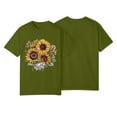 thumbnail image 2 of NAMTYQX Tops for Women Trendy Summer Tropischer Druck Plus Size Printed Loose Fitting Cool Light Crewneck Short Sleeve Lounge Shirts for Teens Girls Light Green Size 2XL, 2 of 3