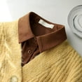 thumbnail image 2 of Camicover  Winter Thick Sanding Fake Dickey Collar Half Shirts Blouse for Women Men, 2 of 5