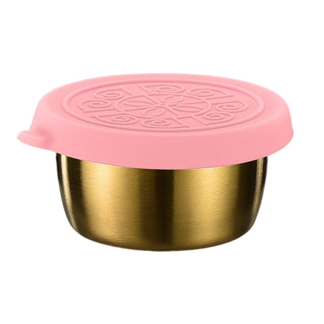 CSChome Seasoning Dish Sauce Container: Good Sealing Stainless Steel Condiment Dish Home Supply for Kitchen Use