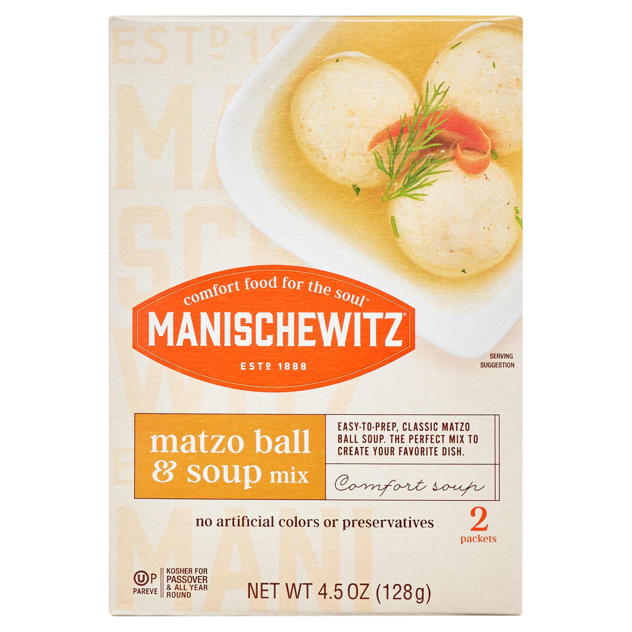 (6 pack) Manischewitz Matzo Ball and Soup Mix - 4.5 oz. - image 2 of 7