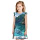 thumbnail image 1 of Balery Tropical Paradise Window View Camisón de princesa para niñas, pijama de algodón con mangas abullonadas, suave y bonito.-X-Large, 1 of 6