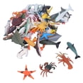 thumbnail image 2 of Juguetes en miniatura, 48 piezas de animales marinos, juguetes de plástico, animales marinos, animales pequeños, juguetes de estética elegante, 2 of 14