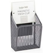U BRANDS Magnetic Mesh Locker Cup Pencil Holder, Gray