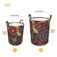 thumbnail image 3 of ZICANCN Laundry Basket Organizer, Persian Paisley Red Floral Collapsible Hamper for Bathroom Bedroom Laundry Room, Small Size, 3 of 7
