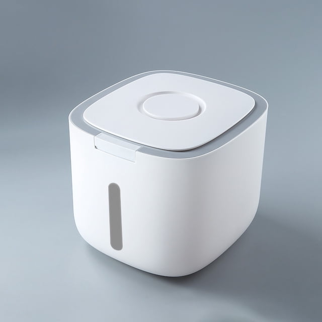 Grain Storage Container Rice Box Rice Storage Containers PS ABS PP Airtight Grain Storages Tank For Household KitchenFashion Grey 5L Storage Rice 5Kg