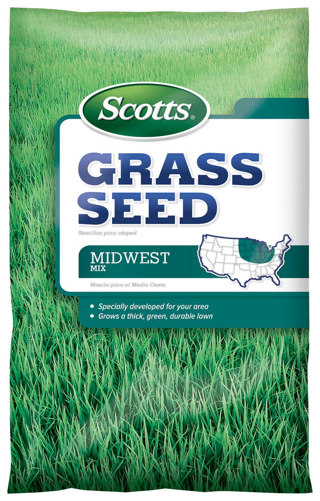 Scotts Grass Seed Midwest Mix 3 lb., Seeds up to 2,400 sq. ft
