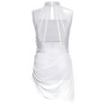 thumbnail image 5 of iixpin Kids Girls Rhinestone Applique Sleeveless Figure Ice Skating Dress Modern Lyrical Ballet Dance Outfits Ivory 12, 5 of 6