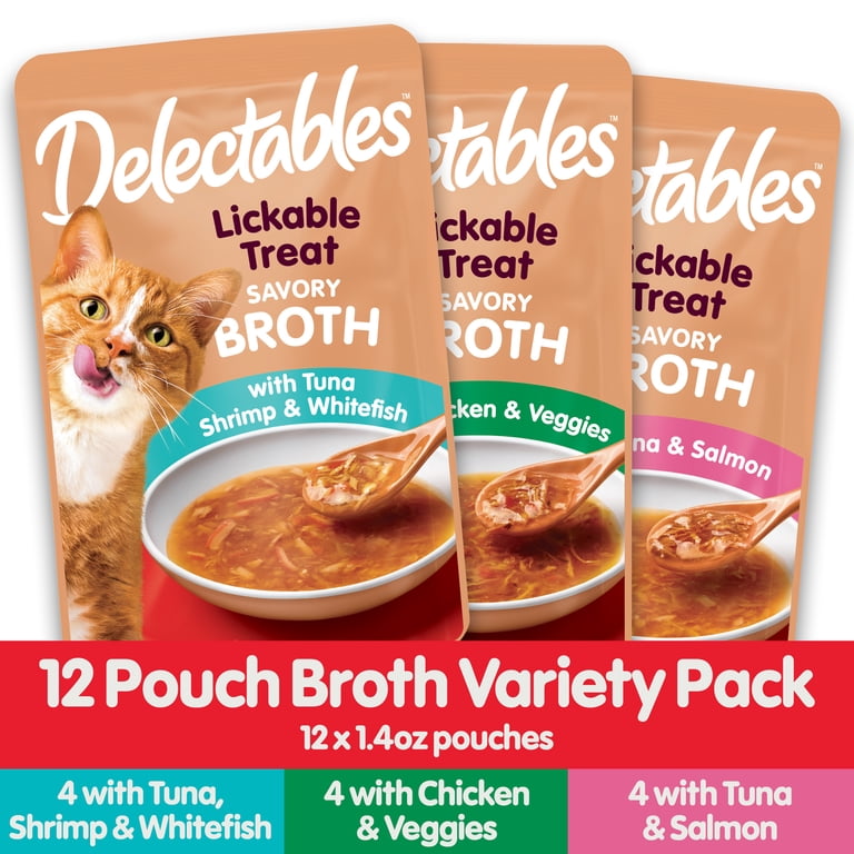 Delectables Savory Broths Lickable Wet Cat Treats, 12-Count photo 2
