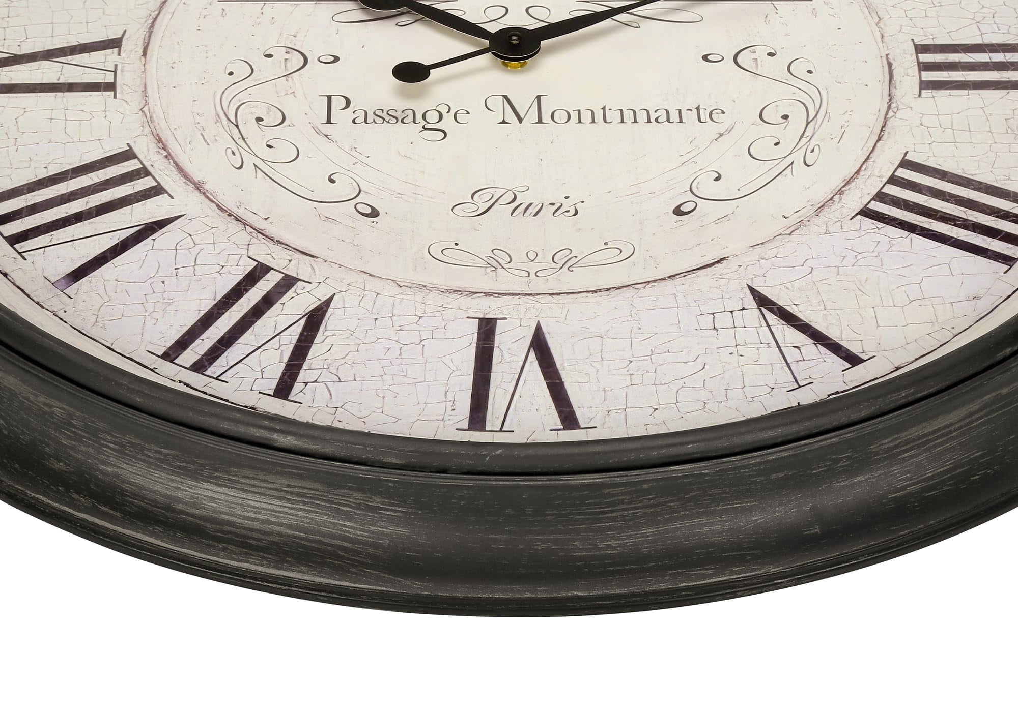 Clocks - 30" Round - Large Oversized - Wall Clock - Brown - Transitional