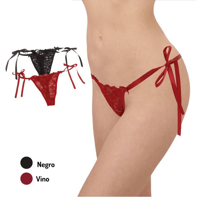 Set De 2 Tangas De Encaje Sexy Tipo Hilo Sexybox Mod. 2718 SexyBox Tanga 2718