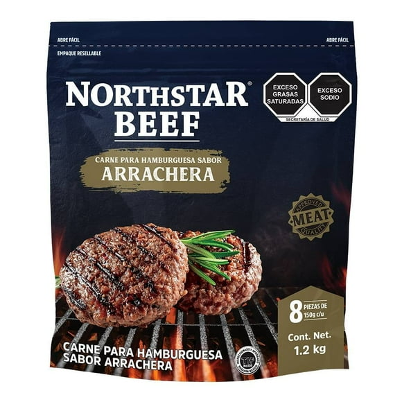 Carne para hamburguesa Northstar Beef sabor arrachera 1.2 kg