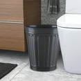 thumbnail image 2 of nu steel Metal Black Rust Resistant Small Trash Can Wastebasket, Garbage Container Bin for Bathrooms, Powder Rooms, Kitchens, Home OfficesPatterned Resin, 2 of 4