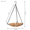 thumbnail image 5 of Sunnydaze Hanging Metal Outdoor Bird Bath Feeder with Hanging Chain, Hand-Hammered Copper, 5 of 8