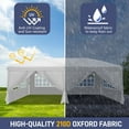 thumbnail image 4 of 10x20 Pop Up Canopy Tent with 6 Removable Sidewalls and 4 Windows, Waterproof Commercial Instant Shelter Tent for Wedding, Courtyard with Portable Bag, White, 4 of 9