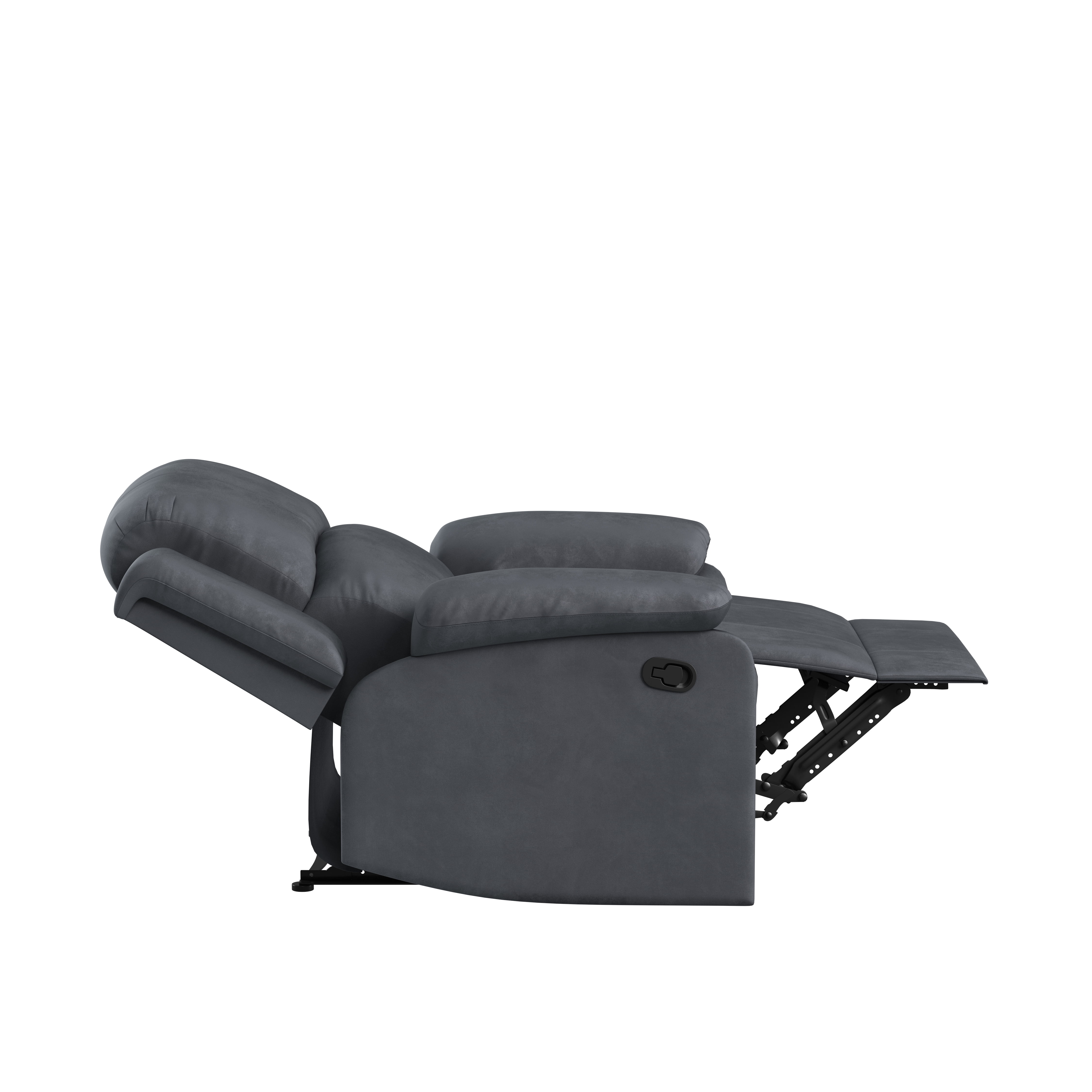 Relax-A-Lounger Reynolds Microfiber Manual Recliner, Slate Gray
