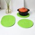 thumbnail image 4 of Woven Round Placemats Thermal Insulation Durables Table Insulation Coasterss Coasterss 3pcs, 4 of 6