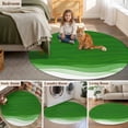 thumbnail image 5 of Ombre Green Waves Round Area Rug 7Ft Washable Circle Rugs for Dorm Laundry Room, Abstract Art Gradient Modern Non-Slip Carpet Floor Mats Indoor Outdoor Carpet Runner Aesthetic Home Decor, 5 of 8