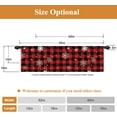 thumbnail image 6 of 52x18 Inch Red and Black Buffalo Plaid Kitchen Valances for Windows Snowflakes Pattern Christmas Valance Ambiance Window Treatment Gingham Window Curtains Rv Camper Bathroom Drapes, 6 of 6