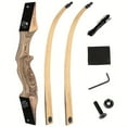 thumbnail image 2 of BLACK HUNTER Wooden Recurve Bow Hunting Takedown Bow 60 lbs, 2 of 7