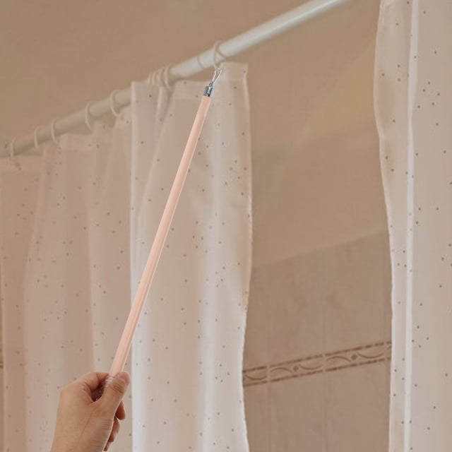 unbranded Curtain Pull Rod Ligero Y Práctico Color Rosa Para De Uso Diario