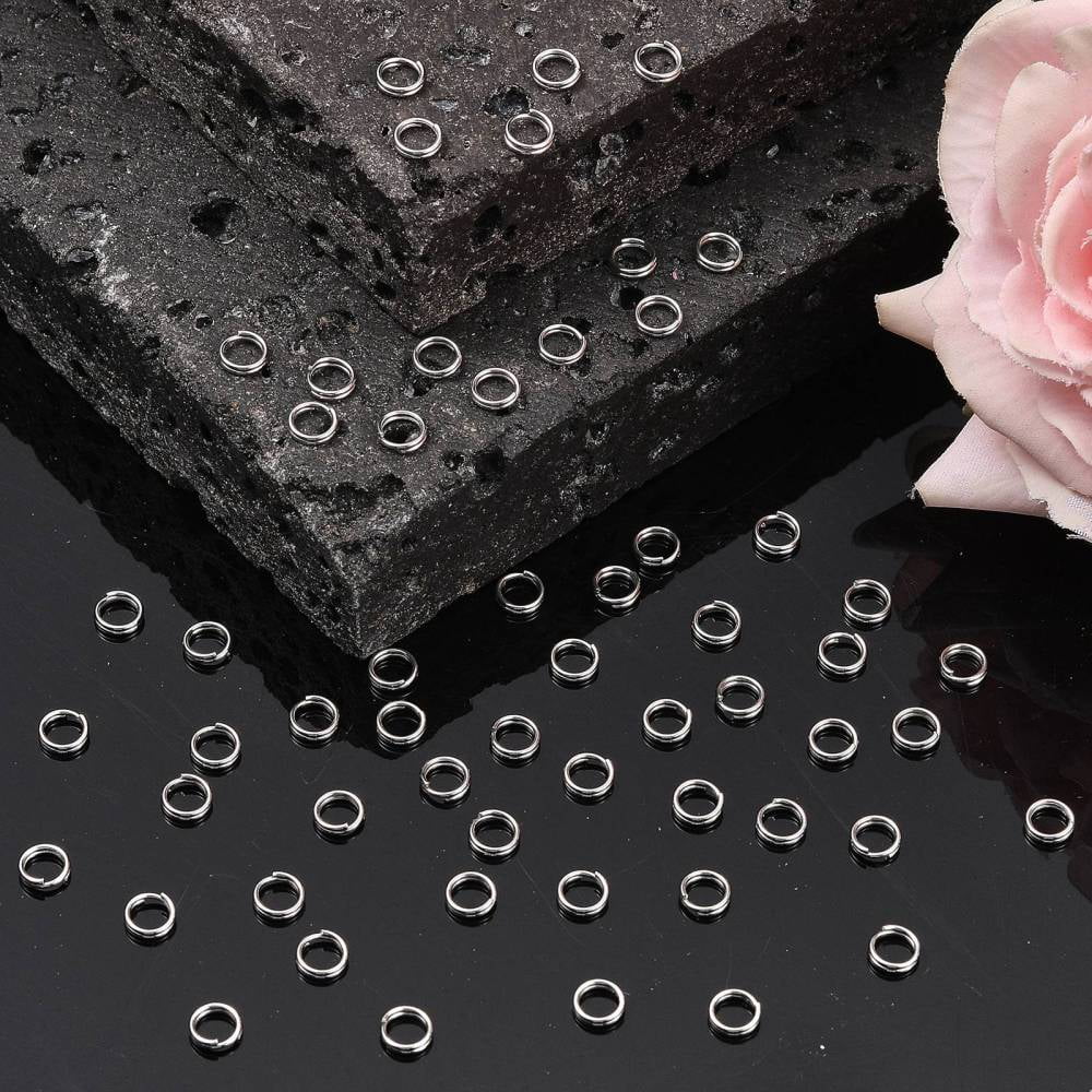 Resistant 304 Stainless Steel Split Rings Double Loops Jump Rings Stainless Steel color 5x1.2mm 3.8mm inner diameter 5000pcs/bag