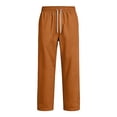 thumbnail image 6 of Resicozy Baggy Sweatpants Men Casual Straight Wide Leg Fleece Sweat Pants Athletic Workout Gym Jogger with Pockets Orange L, 6 of 7