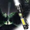 thumbnail image 2 of High Lumens Flashlight with Zoomable White Laser USB Rechargeable 1000 Lumens 5 Modes IPX5 Waterproof with Side Light for Outdoor Camping, 2 of 8