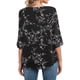 thumbnail image 1 of Qarigey Camisa de mujer Estampado de media manga Top Camisa de mujer Estampado de medio cuello Blusa informal Prendas para la parte del cuerpo hoja negra negra L, 1 of 5