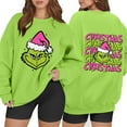 thumbnail image 2 of Ugly Christmas Sweatshirt Women Long Sleeve Funny Cute Xmas Crewneck Pullover 3-Green 3XL 1, 2 of 5