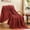 Burgundy, variant on General Grey Leaves Pattern Throw Blanket for Couch, Super Soft Flannel Cozy Lightweight Fuzzy Blankets for Women, 50 x 60 Inches