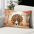 thumbnail image 2 of Happy Thanksgiving Basset Hound Turkey Costume Pumpkins Autumn Leaves Pillowcase Double Sided Bassets Dog Breed Lovers Gifts Idea Pillow Case Covers - 130144, 2 of 3