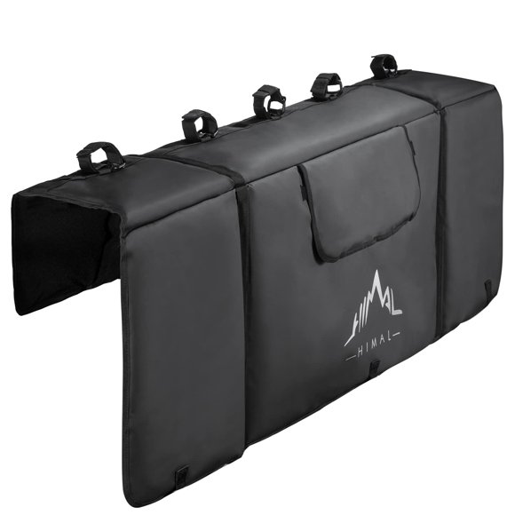 Himal Outdoors Almohadilla para portón trasero para bicicleta de montaña, almohadilla de protección para portón trasero con bolsillos para herramientas, se adapta a la mayoría de los camiones que tran