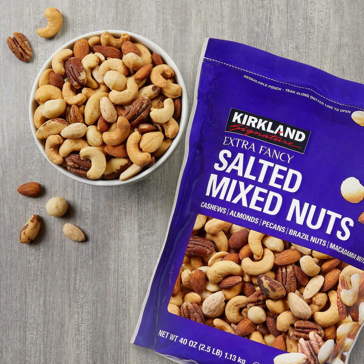 Signature  Fancy Mixed Nuts, Salted, 40 Oz, 2.5 Lbs