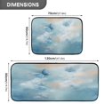thumbnail image 3 of 2-Piece Kitchen Rugs Set Non-Slip Mats Carpet Floor for Kitchen, Bathroom (19.7"x27.6" & 19.7"x47.2") Watercolor Blue Butterflies, 3 of 7