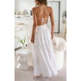 thumbnail image 2 of Women's Y2k Cut Out Backless Maxi Dress Bodycon Long Flowy Dresses Summer Boho Spaghetti Strap Low Cut Cami Dress Clubwear, 2 of 15