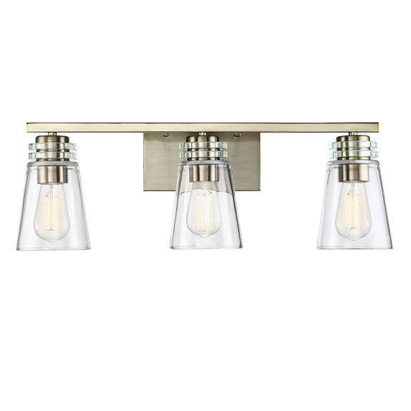 Brannon 3-Light Bathroom Vanity Light in Noble Brass