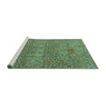 thumbnail image 2 of Ahgly Company Machine Washable Indoor Rectangle Abstract Turquoise Blue Modern Area Rugs, 2' x 4', 2 of 4