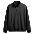 thumbnail image 4 of Chiccall Mens Corduroy Sweatshirts Full Zip Stand Collar Long Sleeve Sweat Shirts Winter Plus Size Casual Athletic Jacket for Men, 4 of 7
