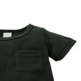 thumbnail image 4 of Ensemble de Vêtements Unis pour Bébé T-shirt à Manches Courtes Col Rond avec Poche + Short pour l'Été, 4 of 7