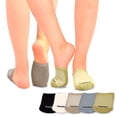 thumbnail image 1 of CHOK TeeHee Womens Seamless Toe Topper Liner Socks 5-Pack with Non-Skid Bottom, 1 of 7