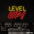 thumbnail image 2 of Craftnamesign Level Up Neon Sign, Bedroom Decor, Level Up LED Sign, 2 of 4