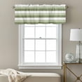 thumbnail image 3 of Sage Green and White Striped Valance Curtain Abstract Ombre Geometric Window Valances Rod Pocket Short Curtains Window Treatments for Kitchen Bedroom Bathroom Laundry 56" x 16", 3 of 9