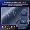thumbnail image 6 of GTPLAYER Ergonomic High Back Pocket Spring Cushion Gaming Chair with Footrest & Linkage Armrests, Blue, 6 of 8