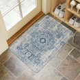 thumbnail image 4 of Navy Blue Ethnic Boho Welcome Doormat for Indoor/Outdoor Entrance Navy Blue Ethnic Boho boho Style5 Decoration Door Mat Kitchen Door Mat Bedroom Doormat 17x30 Inch, 4 of 6