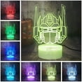 thumbnail image 2 of Optimus Prime Character Boys Gift Transformers 3D LED Illusion Touch Desk Table RGB Night Light Colorful Changing Lampara Child Bedside Sleep Decor Nightlight Kids Boys Birthday Gift （Transformers）, 2 of 9