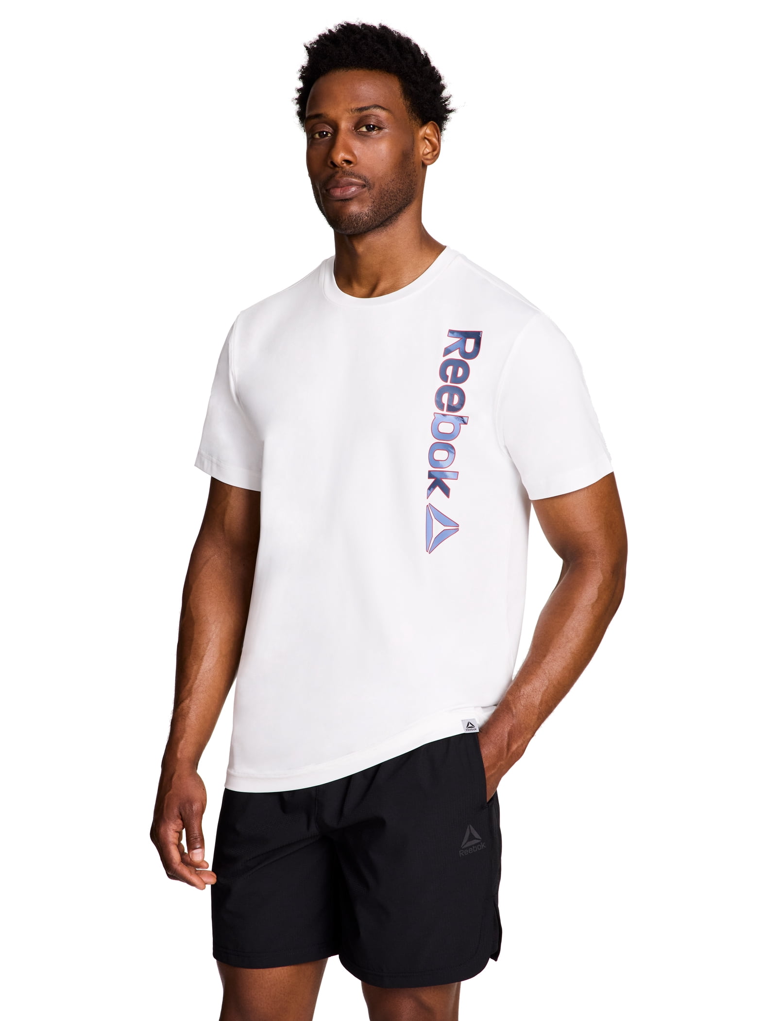Reebok Men's and Big Men's Angled Linear Graphic T-Shirt, Sizes XS-5XL