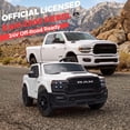 thumbnail image 2 of 24V Licensed RAM 2500 Rebel Kids Ride On Truck, 2 Seater Ride On Car with Remote Control, Electric Car for Kids with Bed Storage, Safety Belt & Music - White, 2 of 6