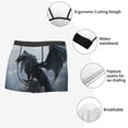 thumbnail image 3 of Gukieu Valley Gray Dragon Print Men's Boxer Briefs, High Elastic Moisture Wicking Boxer Briefs Underwear-Small, 3 of 5